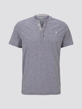 Gestreiftes Henley-T-Shirt - Männer - tarmac grey yarndye stripe Gestreiftes Henley-T-Shirt - Männer - tarmac grey yarndye stripe - 7 - TOM TAILOR