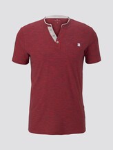 Gestreiftes Henley-T-Shirt - Männer - red navy stripe Gestreiftes Henley-T-Shirt - Männer - red navy stripe - 7 - TOM TAILOR