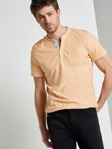 Gestreiftes Henley-T-Shirt - Männer - yellow white fine stripe Gestreiftes Henley-T-Shirt - Männer - yellow white fine stripe - 5 - TOM TAILOR