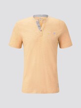 Gestreiftes Henley-T-Shirt - Männer - yellow white fine stripe Gestreiftes Henley-T-Shirt - Männer - yellow white fine stripe - 7 - TOM TAILOR