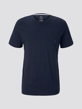 Meliertes T-Shirt mit Bio-Baumwolle - Männer - Sky Captain Blue Meliertes T-Shirt mit Bio-Baumwolle - Männer - Sky Captain Blue - 7 - TOM TAILOR