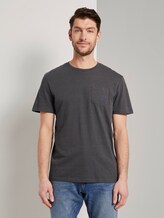 Meliertes T-Shirt mit Bio-Baumwolle - Männer - Tarmac Grey Meliertes T-Shirt mit Bio-Baumwolle - Männer - Tarmac Grey - 1 - TOM TAILOR