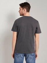 Meliertes T-Shirt mit Bio-Baumwolle - Männer - Tarmac Grey Meliertes T-Shirt mit Bio-Baumwolle - Männer - Tarmac Grey - 2 - TOM TAILOR