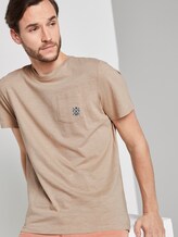 Meliertes T-Shirt mit Bio-Baumwolle - Männer - Silver Ecru Meliertes T-Shirt mit Bio-Baumwolle - Männer - Silver Ecru - 5 - TOM TAILOR