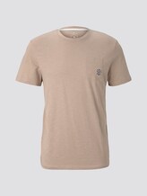 Meliertes T-Shirt mit Bio-Baumwolle - Männer - Silver Ecru Meliertes T-Shirt mit Bio-Baumwolle - Männer - Silver Ecru - 7 - TOM TAILOR