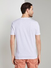 Meliertes T-Shirt mit Bio-Baumwolle - Männer - White Meliertes T-Shirt mit Bio-Baumwolle - Männer - White - 2 - TOM TAILOR