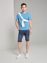 Meliertes T-Shirt mit Bio-Baumwolle - Männer - soft cloud blue Meliertes T-Shirt mit Bio-Baumwolle - Männer - soft cloud blue - 3 - TOM TAILOR