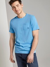 Meliertes T-Shirt mit Bio-Baumwolle - Männer - soft cloud blue Meliertes T-Shirt mit Bio-Baumwolle - Männer - soft cloud blue - 5 - TOM TAILOR