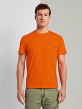 Meliertes T-Shirt mit Bio-Baumwolle - Männer - true orange Meliertes T-Shirt mit Bio-Baumwolle - Männer - true orange - 1 - TOM TAILOR