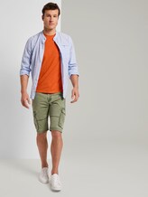 Meliertes T-Shirt mit Bio-Baumwolle - Männer - true orange Meliertes T-Shirt mit Bio-Baumwolle - Männer - true orange - 3 - TOM TAILOR