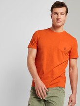 Meliertes T-Shirt mit Bio-Baumwolle - Männer - true orange Meliertes T-Shirt mit Bio-Baumwolle - Männer - true orange - 5 - TOM TAILOR