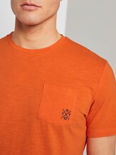 Meliertes T-Shirt mit Bio-Baumwolle - Männer - true orange Meliertes T-Shirt mit Bio-Baumwolle - Männer - true orange - 9 - TOM TAILOR