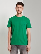 Meliertes T-Shirt mit Bio-Baumwolle - Männer - jolly green Meliertes T-Shirt mit Bio-Baumwolle - Männer - jolly green - 1 - TOM TAILOR