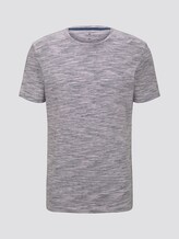 Basic T-Shirt - Mannen - navy offwhite streaky inject Basic T-Shirt - Mannen - navy offwhite streaky inject - 7 - TOM TAILOR