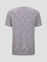 Basic T-Shirt - Mannen - navy offwhite streaky inject Basic T-Shirt - Mannen - navy offwhite streaky inject - 8 - TOM TAILOR