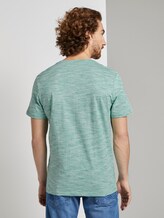 Basic Two-Tone T-Shirt - Männer - green offwhite streaky inject Basic Two-Tone T-Shirt - Männer - green offwhite streaky inject - 2 - TOM TAILOR