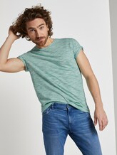 Basic Two-Tone T-Shirt - Männer - green offwhite streaky inject Basic Two-Tone T-Shirt - Männer - green offwhite streaky inject - 5 - TOM TAILOR