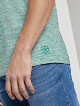 Basic Two-Tone T-Shirt - Männer - green offwhite streaky inject Basic Two-Tone T-Shirt - Männer - green offwhite streaky inject - 9 - TOM TAILOR