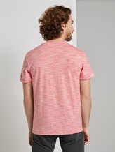 Basic Two-Tone T-Shirt - Männer - red offwhite streaky inject Basic Two-Tone T-Shirt - Männer - red offwhite streaky inject - 2 - TOM TAILOR