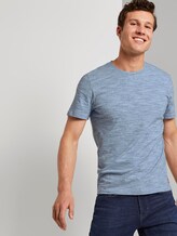 Basic T-Shirt - Mannen - blue streaky inject Basic T-Shirt - Mannen - blue streaky inject - 5 - TOM TAILOR