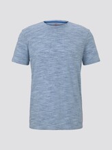 Basic T-Shirt - Mannen - blue streaky inject Basic T-Shirt - Mannen - blue streaky inject - 7 - TOM TAILOR