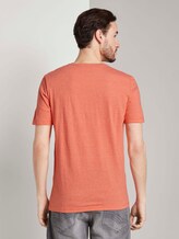Gestreiftes T-Shirt mit Brusttasche - Männer - orange mocktwist stripe Gestreiftes T-Shirt mit Brusttasche - Männer - orange mocktwist stripe - 2 - TOM TAILOR