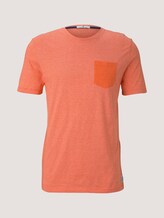 Gestreiftes T-Shirt mit Brusttasche - Männer - orange mocktwist stripe Gestreiftes T-Shirt mit Brusttasche - Männer - orange mocktwist stripe - 7 - TOM TAILOR