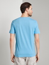 Gestreiftes T-Shirt mit Brusttasche - Männer - teal mocktwist stripe Gestreiftes T-Shirt mit Brusttasche - Männer - teal mocktwist stripe - 2 - TOM TAILOR