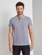 Poloshirt in Two-Tone Optik - Männer - white smoked grey pique Poloshirt in Two-Tone Optik - Männer - white smoked grey pique - 1 - TOM TAILOR