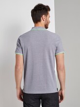 Poloshirt in Two-Tone Optik - Männer - white smoked grey pique Poloshirt in Two-Tone Optik - Männer - white smoked grey pique - 2 - TOM TAILOR