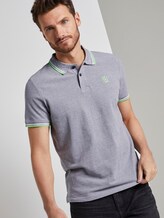Poloshirt in Two-Tone Optik - Männer - white smoked grey pique Poloshirt in Two-Tone Optik - Männer - white smoked grey pique - 5 - TOM TAILOR