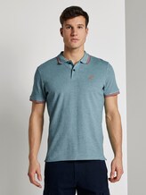 Two-tone polo shirt - Men - green two tone pique Two-tone polo shirt - Men - green two tone pique - 1 - TOM TAILOR