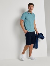 Two-tone polo shirt - Men - green two tone pique Two-tone polo shirt - Men - green two tone pique - 3 - TOM TAILOR