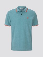 Two-tone polo shirt - Men - green two tone pique Two-tone polo shirt - Men - green two tone pique - 7 - TOM TAILOR