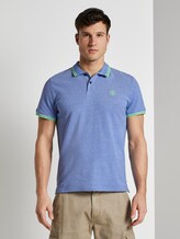 Poloshirt in Two-Tone Optik - Männer - blue two tone pique Poloshirt in Two-Tone Optik - Männer - blue two tone pique - 1 - TOM TAILOR