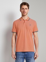 Poloshirt in Two-Tone Optik - Männer - orange two tone pique Poloshirt in Two-Tone Optik - Männer - orange two tone pique - 1 - TOM TAILOR