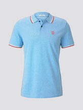Poloshirt in Two-Tone Optik - Männer - teal two tone pique Poloshirt in Two-Tone Optik - Männer - teal two tone pique - 7 - TOM TAILOR
