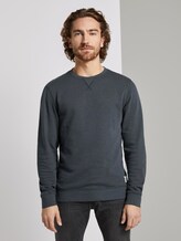simple sweatshirt - Men - Sky Captain Blue simple sweatshirt - Men - Sky Captain Blue - 1 - TOM TAILOR