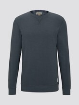 simple sweatshirt - Men - Sky Captain Blue simple sweatshirt - Men - Sky Captain Blue - 7 - TOM TAILOR