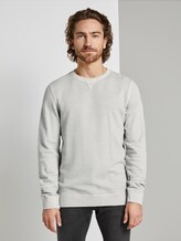 simple sweatshirt - Men - Silver Grey simple sweatshirt - Men - Silver Grey - 1 - TOM TAILOR