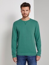 simple sweatshirt - Men - rich meadow green simple sweatshirt - Men - rich meadow green - 1 - TOM TAILOR