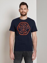 T-shirt with a print - Men - Sky Captain Blue T-shirt with a print - Men - Sky Captain Blue - 1 - TOM TAILOR