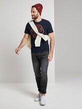 T-shirt with a print - Men - Sky Captain Blue T-shirt with a print - Men - Sky Captain Blue - 3 - TOM TAILOR