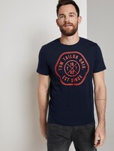 T-shirt with a print - Men - Sky Captain Blue T-shirt with a print - Men - Sky Captain Blue - 5 - TOM TAILOR