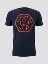 T-shirt with a print - Men - Sky Captain Blue T-shirt with a print - Men - Sky Captain Blue - 7 - TOM TAILOR
