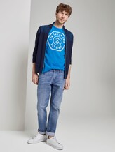 T-Shirt mit Print - Männer - Electric Teal Blue T-Shirt mit Print - Männer - Electric Teal Blue - 3 - TOM TAILOR