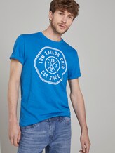 T-Shirt mit Print - Männer - Electric Teal Blue T-Shirt mit Print - Männer - Electric Teal Blue - 5 - TOM TAILOR