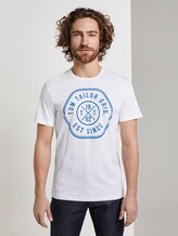 T-Shirt mit Print - Männer - White T-Shirt mit Print - Männer - White - 1 - TOM TAILOR