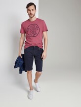 T-Shirt mit Print - Männer - wine rose pink T-Shirt mit Print - Männer - wine rose pink - 3 - TOM TAILOR