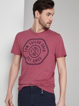 T-Shirt mit Print - Männer - wine rose pink T-Shirt mit Print - Männer - wine rose pink - 5 - TOM TAILOR